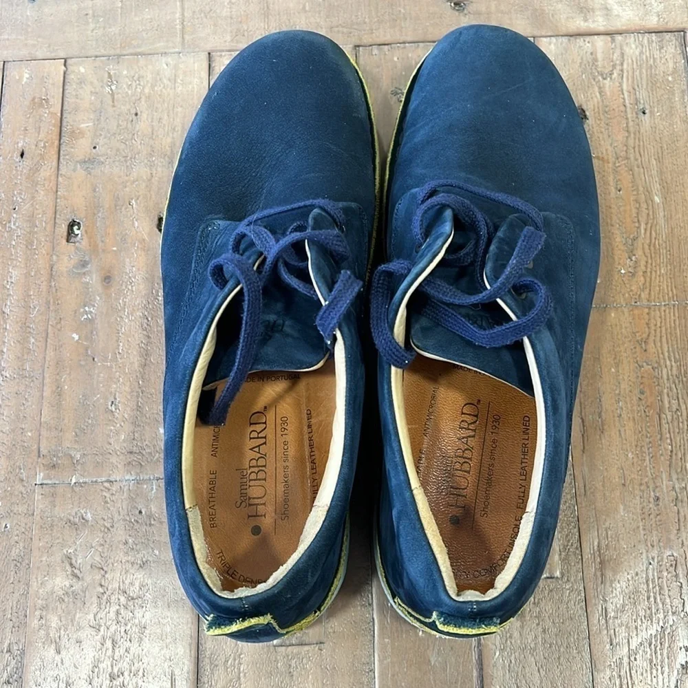 Samuel hubbard navy suede oxford free loafers